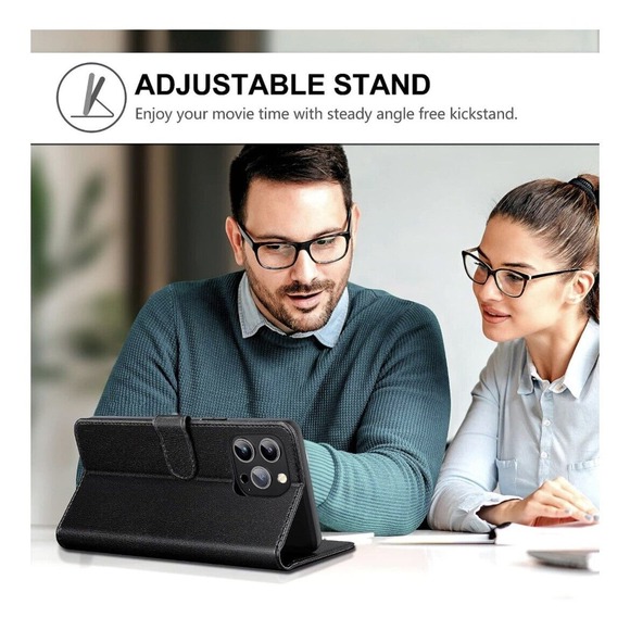 Wallet Case iPhone 13 Pro (6.1”) 2 Card Holders Premium Leather Mobile Phone - Picture 5 of 6